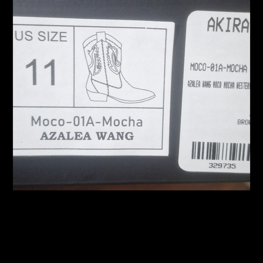 The AZALEA WANG Genuine Leather Moco Mocha Western Boot. Sz 11 - Picture 8 of 8